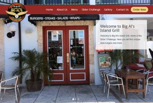 Burger Restaurant Website Design - Big Al's Island Grill