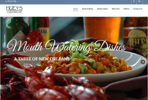 Restaurant Web Design - Huey's Southern Cafe