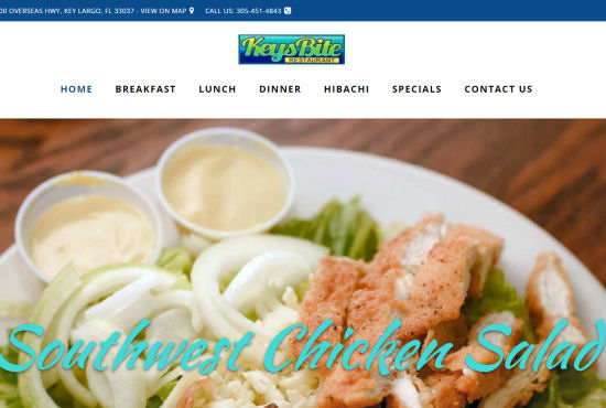 Website for Florida Keys Bite Restaurant