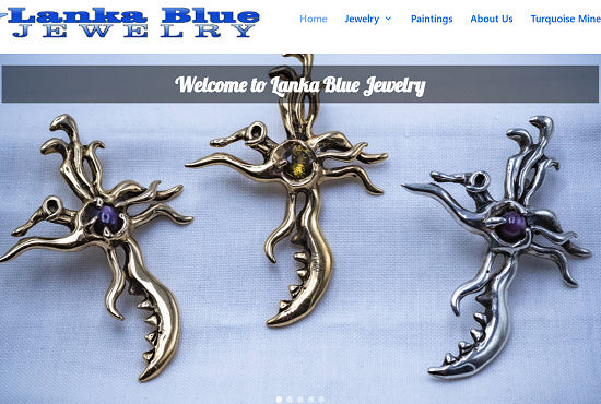 Jewelry Website for Lanka Blue