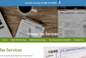 Tax Accounting Web Design - Otsego Tax Guy