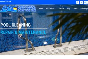 Pool Service website for Professional Pool Care