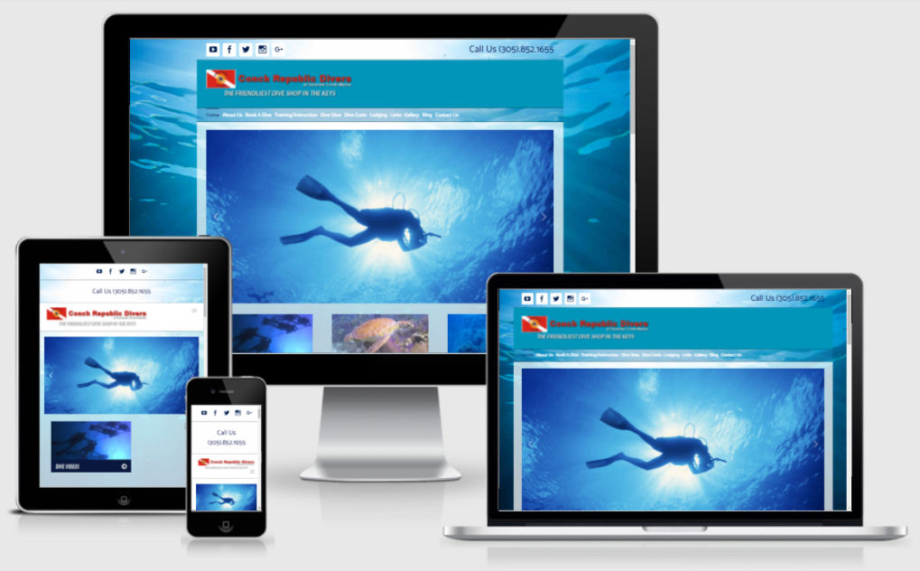Responsive website for Conch Republic Divers