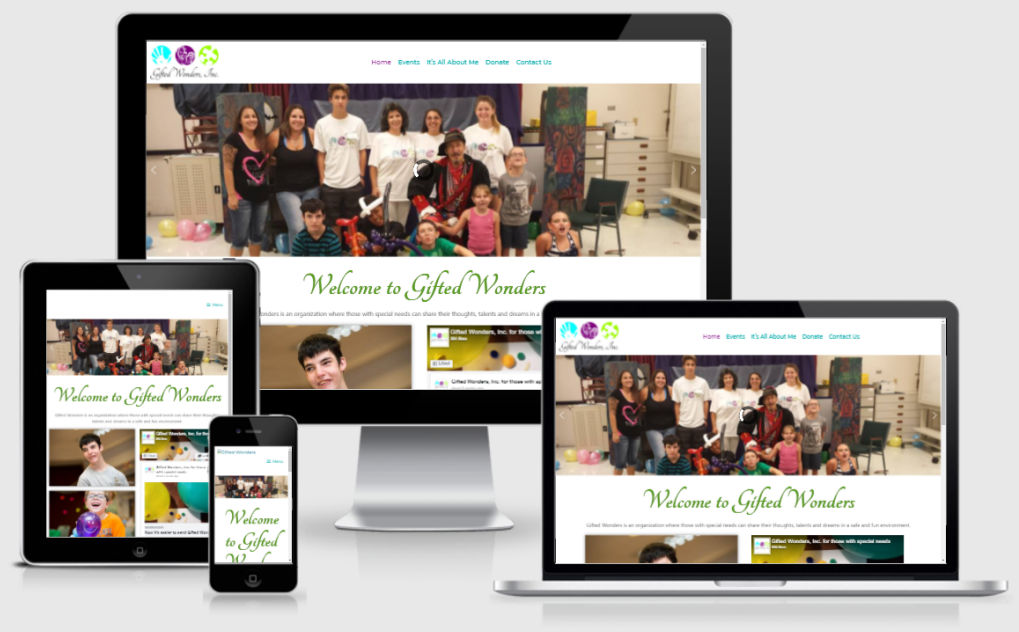 Responsive website for Gifted Wonders