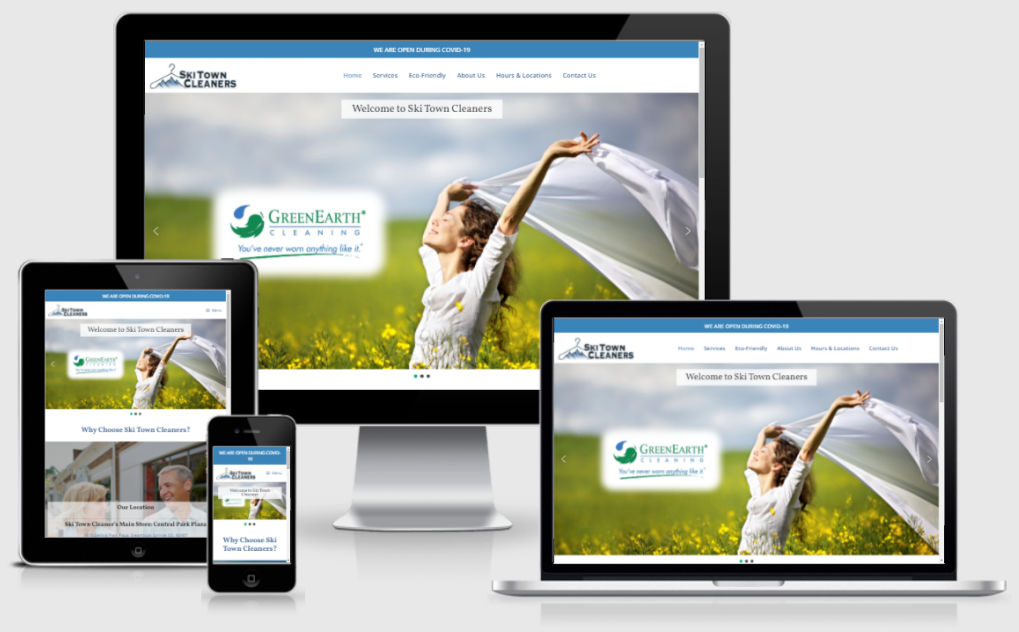 Responsive website for Ski Town Cleaners