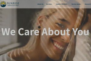 Dental website for Sunrise Dentistry